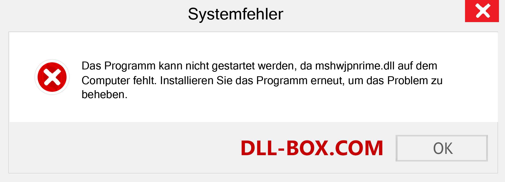 mshwjpnrime.dll-Datei fehlt?. Download für Windows 7, 8, 10 - Fix mshwjpnrime dll Missing Error unter Windows, Fotos, Bildern