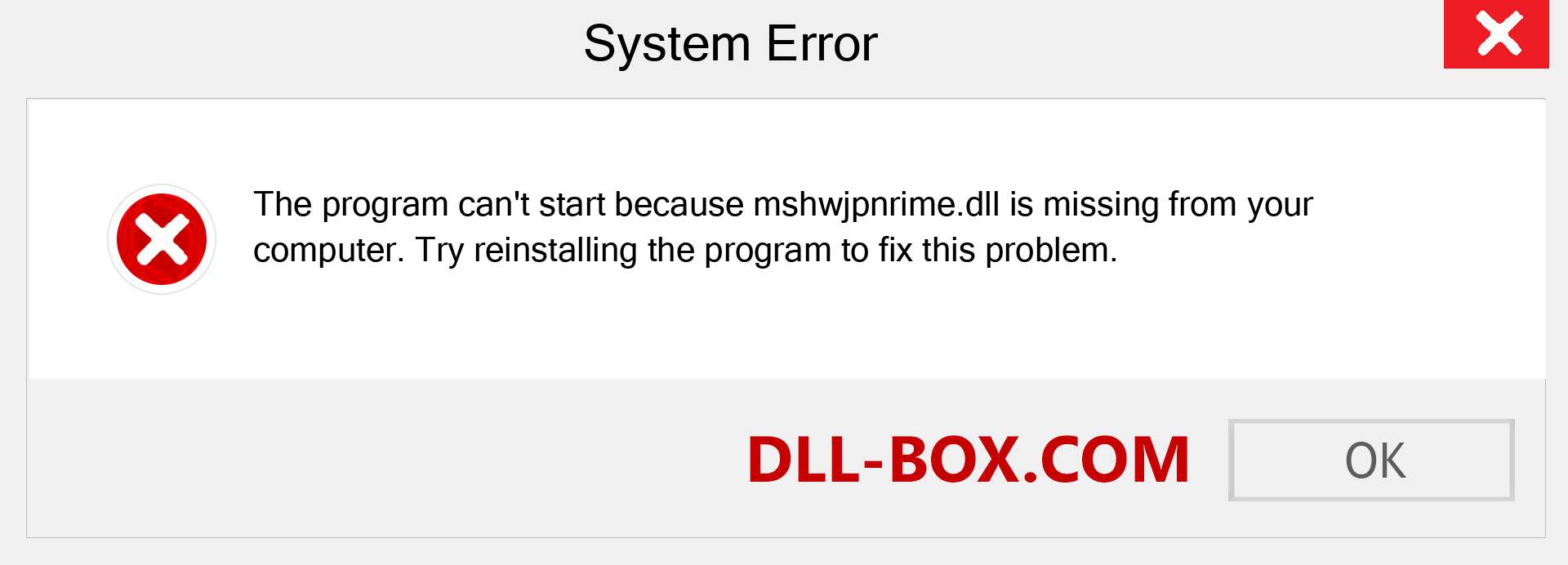  mshwjpnrime.dll file is missing?. Download for Windows 7, 8, 10 - Fix  mshwjpnrime dll Missing Error on Windows, photos, images