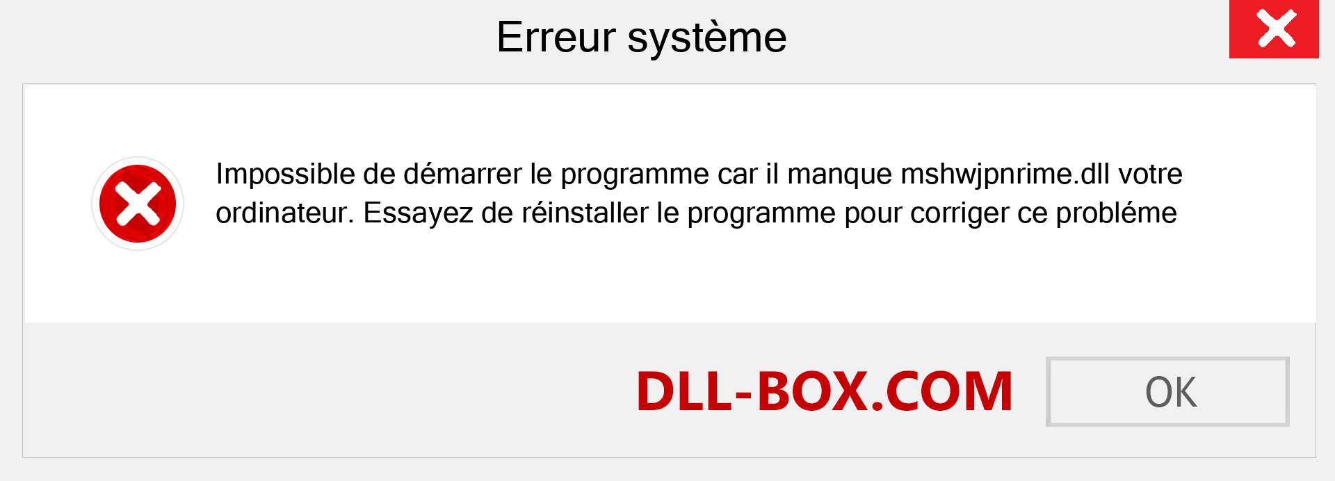 Le fichier mshwjpnrime.dll est manquant ?. Télécharger pour Windows 7, 8, 10 - Correction de l'erreur manquante mshwjpnrime dll sur Windows, photos, images